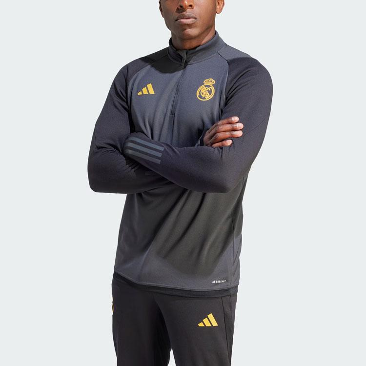 Adidas Real Madrid Tiro 23 Training Sweatshirt With Patchwork Logo Men Tops Carbon-Black IB0036