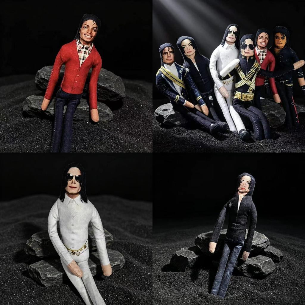 Mj Michael Jackson Mouse Sculpture Made Of Cotton With Movable Limbs For Fans And Decor