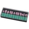 12 peças de brocas de moagem rosa, cabeça de polimento, cabeça de moagem, cabeça de roda de moagem, sílex