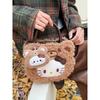 Plush Shoulder Bag With Cartoon Pattern For Casual Daily Use