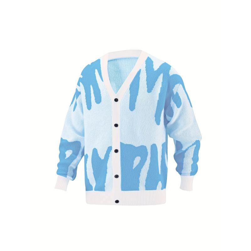 Casual V Neck Long Sleeve Knit Cardigan Button Front Sweater For Outerwear