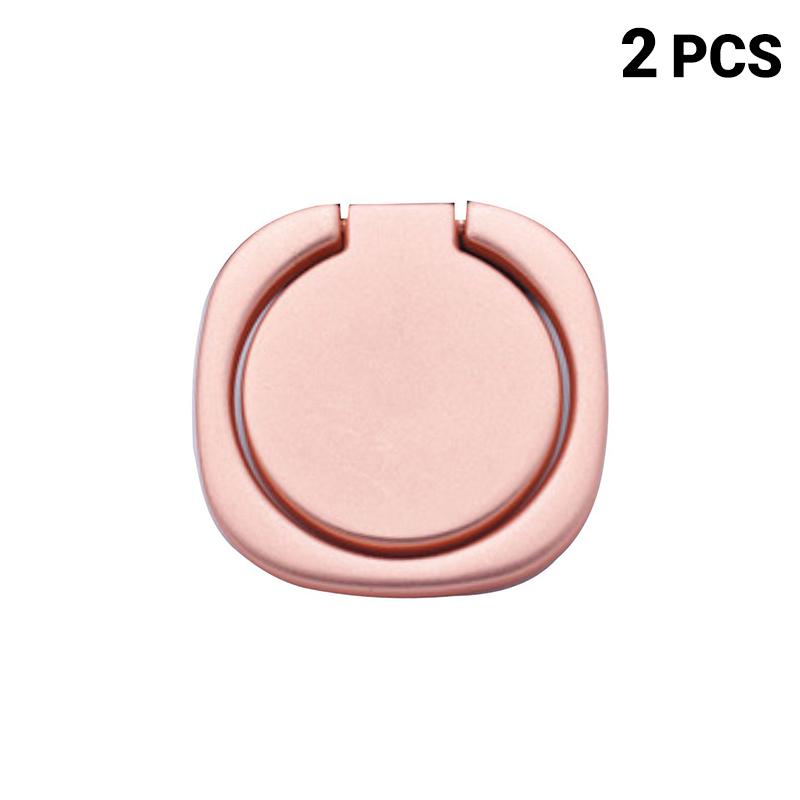 Metal Phone Finger Ring Holder 2Pcs 360° Rotation Strong Sticky Adhesive Anti-drop Stand for Smartphone Daily Carry