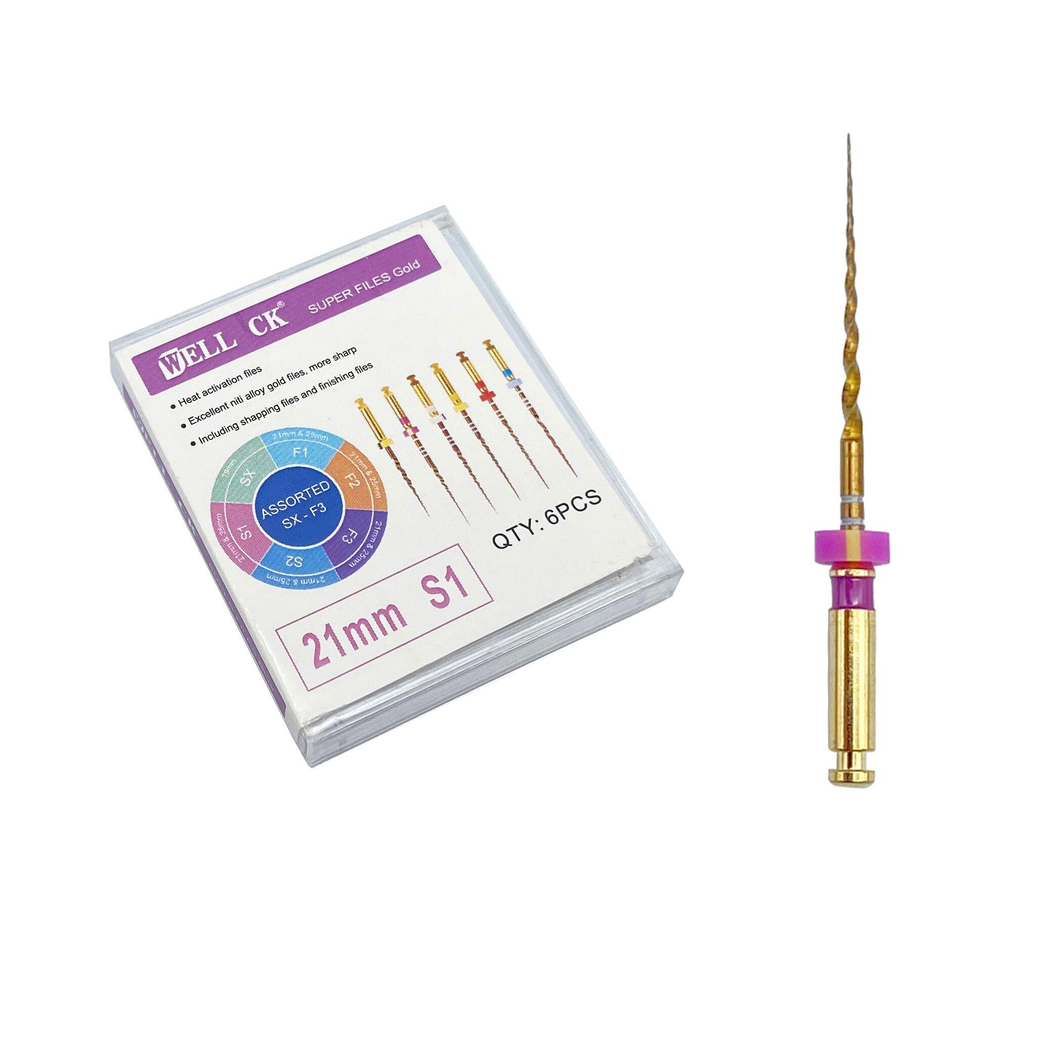 

Зубной файл корневого канала, золотые эндодонтические суперфайлы, золотые эндодонтические файлы, 25 мм, никель-титан 21mm S1