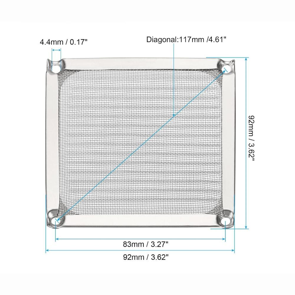 Aluminum Computer Fan Filter Grills Silver Black Axial Flow Fan Mesh Dust Cover  Computer Cooling