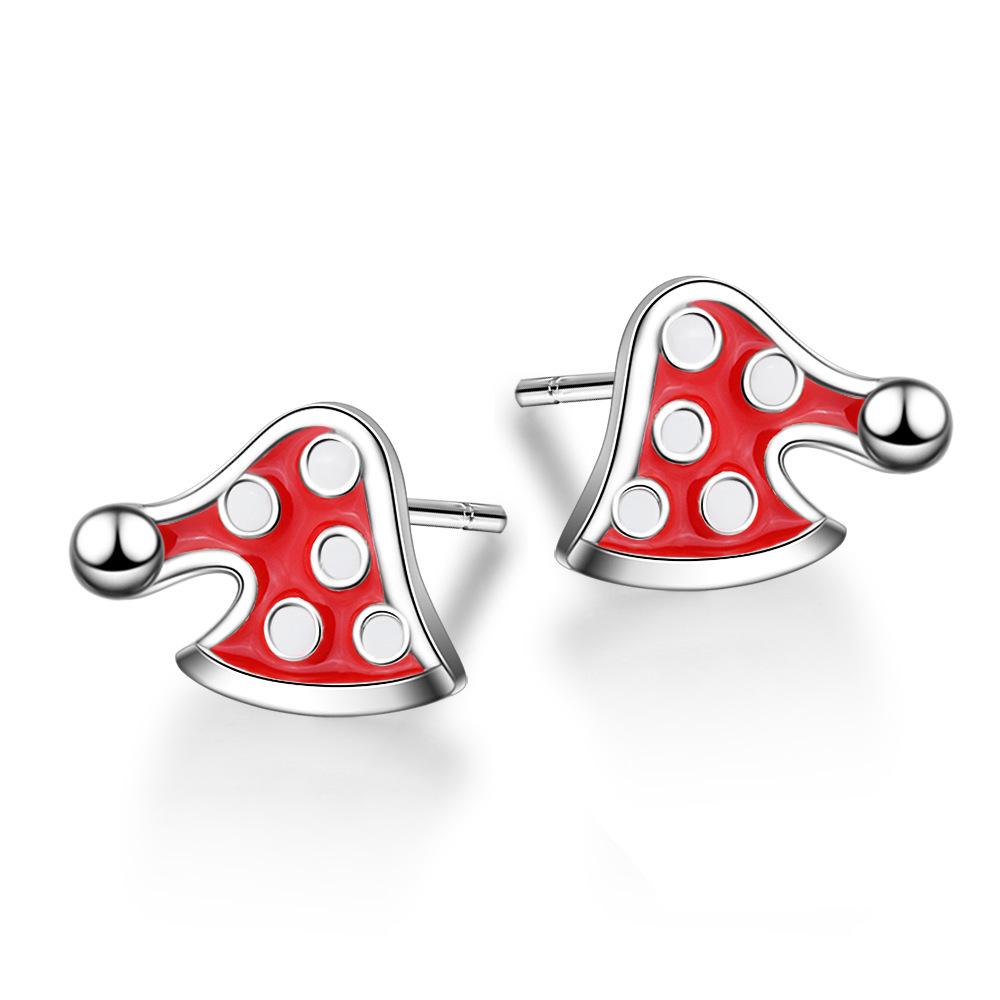 Furry Autumn & Winter Snowflake Bell Stud Earrings for Women - Christmas Jewelry Collection