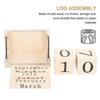 Wooden Block Calendar Tabletop Block Calendar for Home Use