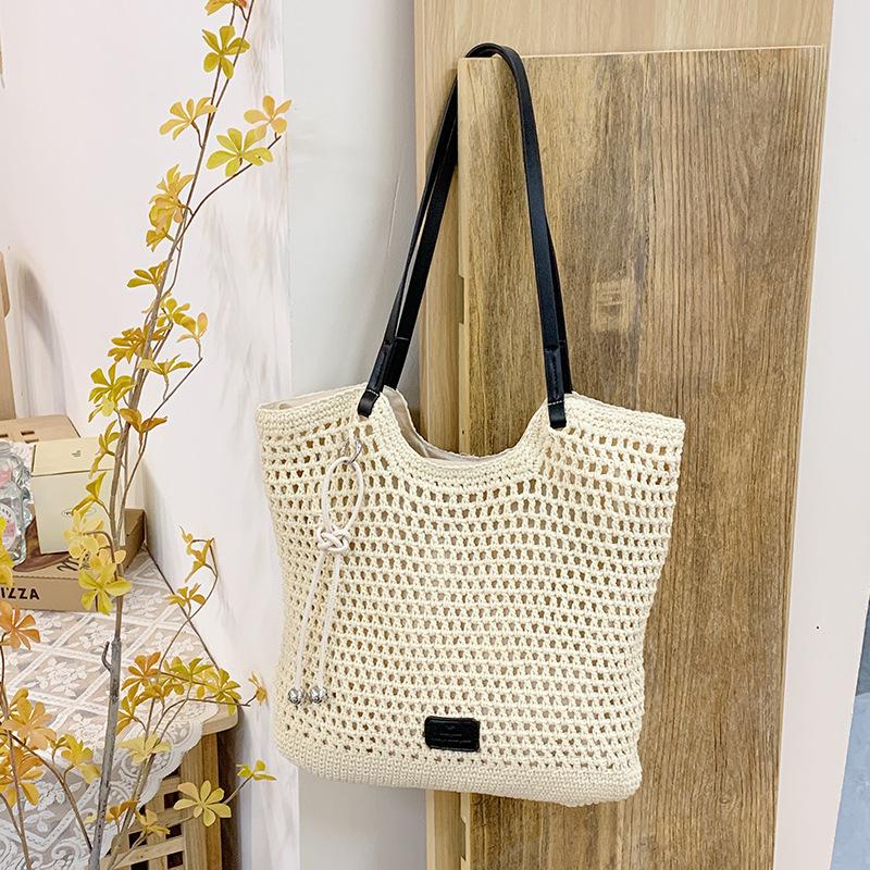 2025 spring and summer new women's bags beach holiday woven tote bags large capacity underarm shoulder bags