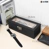 A-ITEM Watch Storage Case (Cowhide Leather) - Holds 5 Watches - Luxury Watch Case, Genuine Leather, Storage, Keeps Watches, Collection Case, Father's