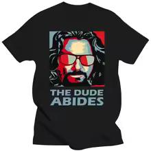 Harajuku Y2k Vintage Tops The Dude Abides Man Big Lebowski T-Shirt O Neck Tops Casual Loose Oversized Print T-shirt Unisex 3