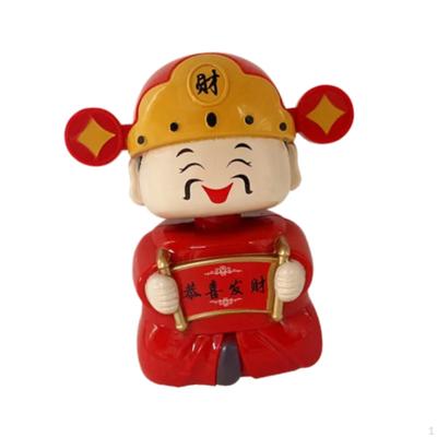 Figurine Immortel Chinois Décoration de Bureau Artisanat Décoratif Sculpture Fengshui Dieu de la Richesse