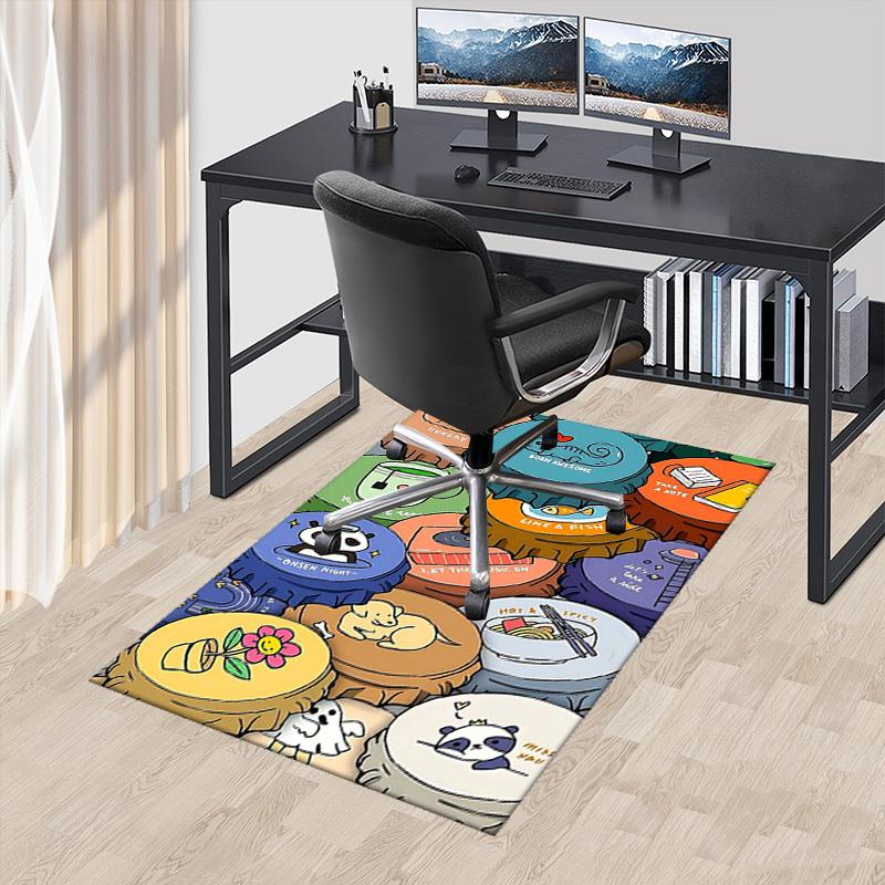 

1pc Anime Cartoon Design Chair Mat - Panda Themed Office Rug for Desk, Anti-Slip Carpet Suitable for Home Decor, Living Room, Bedroom, Game Room, Birt 60cm by 90cm