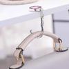 Portable Round Acrylic Hook Student Table Hook Lattice Crystal Bag Hanger Folding Metal Multifunctional Gift Bag Hook