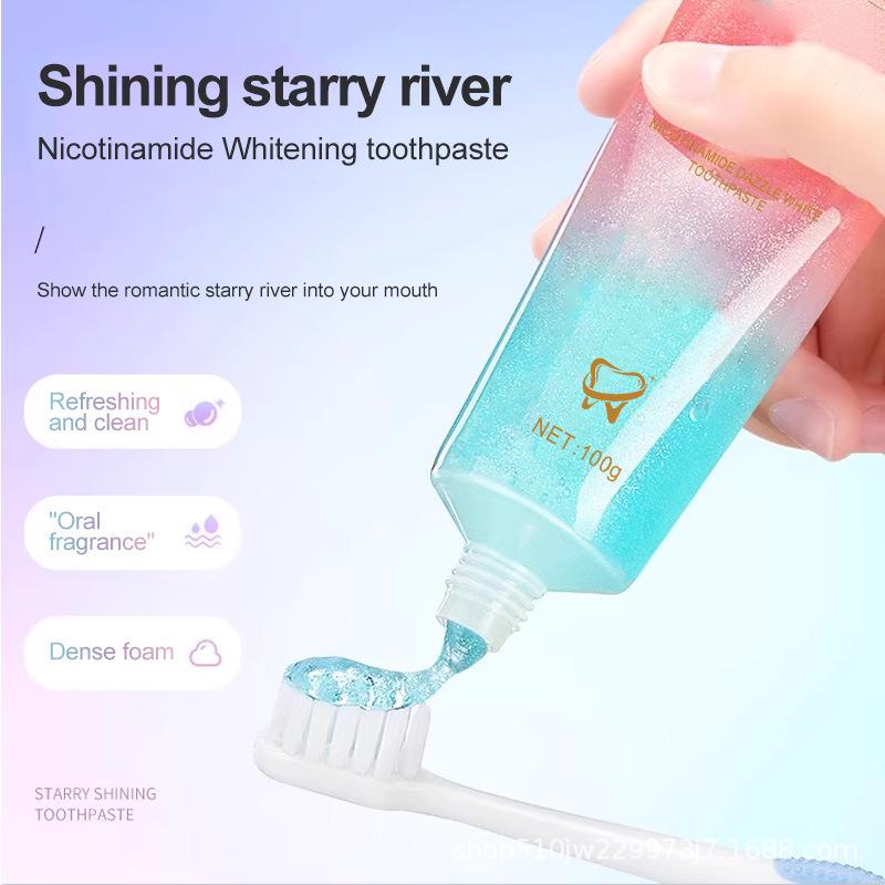 Two-Color Niacinamide Brightening Toothpaste - Refreshing, Long-Lasting Fragrance, 100g /