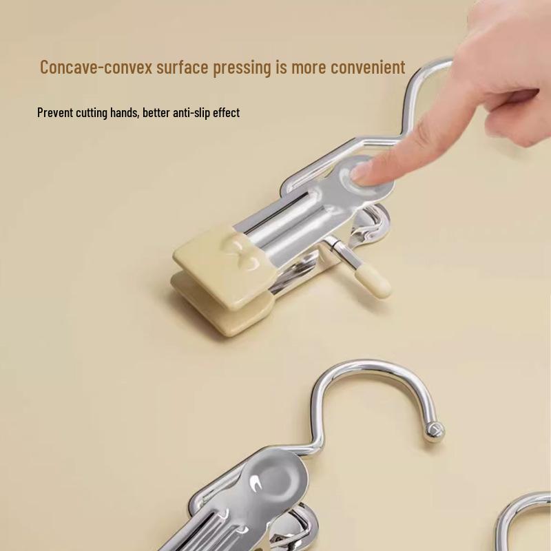 Newcomer Offer: Get 10 Free Shipping! Stainless Steel Seamless Multi-functional Pants Clips and Hooks Rack.
