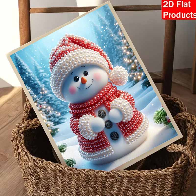 Christmas Pearl Painting Art Painting Kit Snowman Handmade Diy Home Decoration Painting
