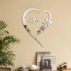 LOVE Heart Mirror Wall Stickers Self Adhesive DIY Acrylic Mirror Stickers for TV Background Bedroom Wall Art Home Decoration