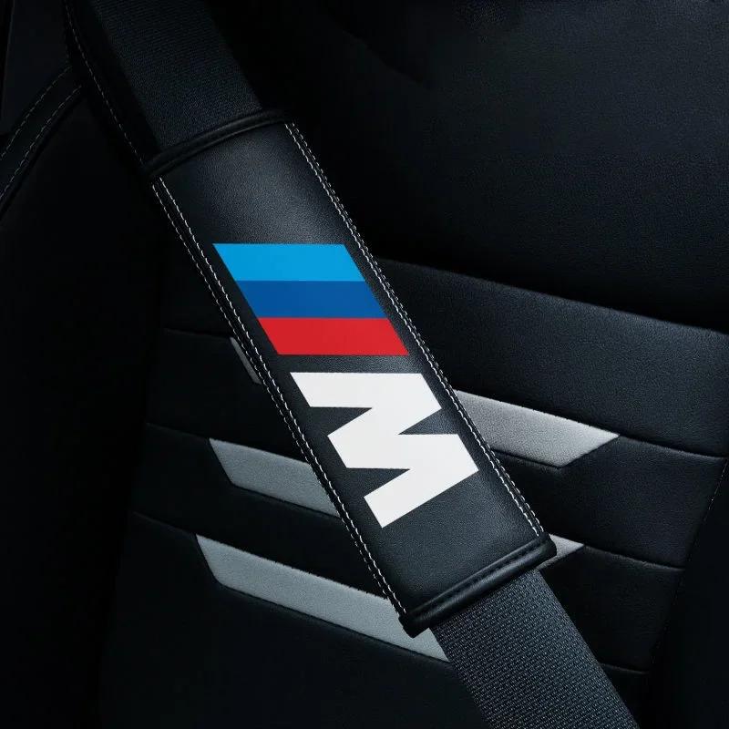 Leather Car Seat Belt Shoulder Protective Pad for BMW M X1 X4 X3 X5 X6 G20 G01 E90 E60 E80 E92 E34 E46 F10 F30 G30 Accessories