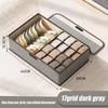 Underwear Storage Box Cotton And Linen Six-compartment Compartment With Lid Underwear Box With Compartments Drawer Style