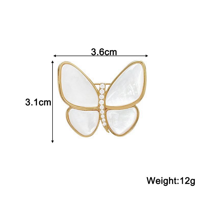 Imitation Shell Big Butterfly for Women Brooches Pin Badges Alloy Backpack Icons Girls Jewelry