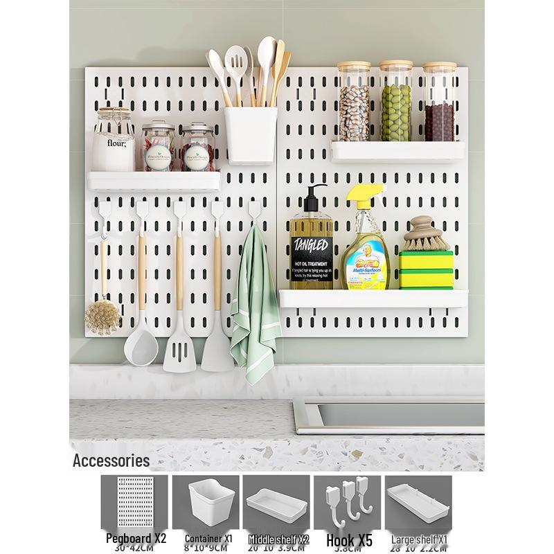 Punch-Free Perforated Board Rack: DIY E-Sports & Study Room Wall Decor for Game Equipment Display