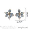 New Women's Design Lily Flower Leaf Earrings Light Luxury Fashion Jewelry Accessories Daily Accessories
