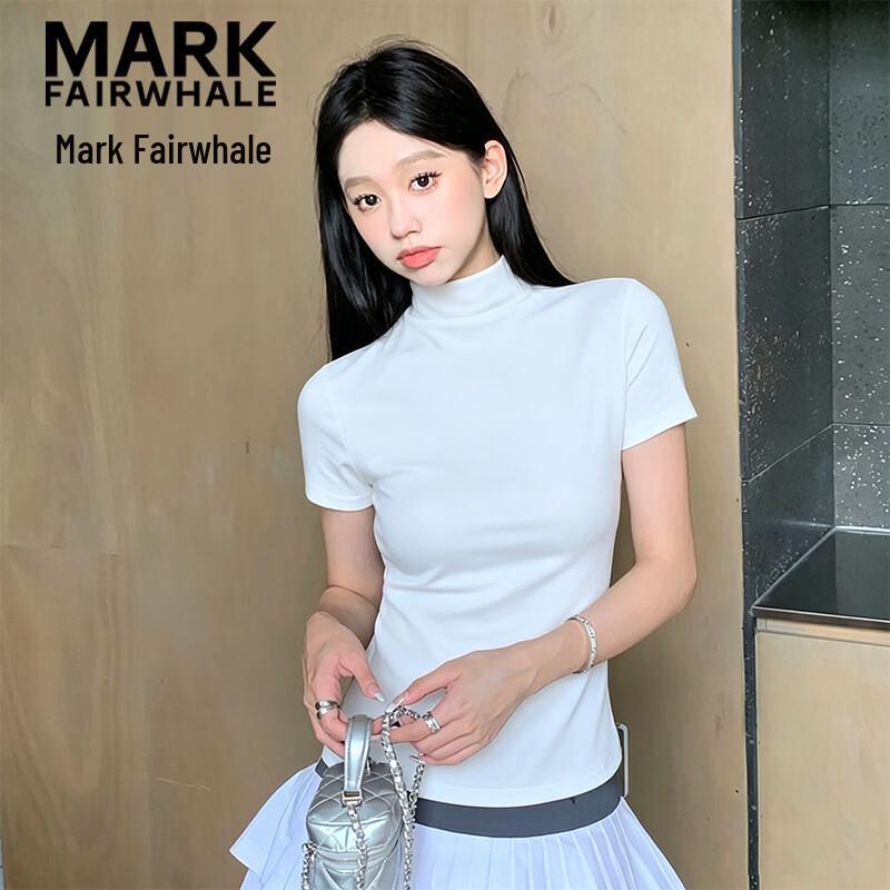 MARK FAIRWHALE Women s Half-High Collar Slim Fit T-shirt XL
