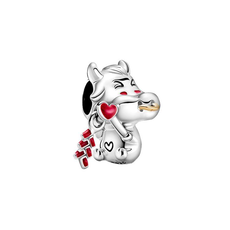 Pandora Cute Little Cow Charm Women Charm 799268C01 Silver