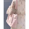 Sweet Love Heart Purse Women's Furry Tote Bags Winter Fashi Ladies Faux Fur Handbags Elegant Female Soft Plush Shoulder Bag
