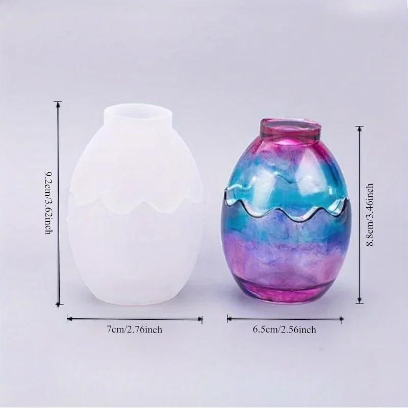 Handmade Creative Egg Shape Candle Jar Mold DIY Crystal Epoxy Resin Storage Box Mould Concrete Cement Plaster Craft Making Molds