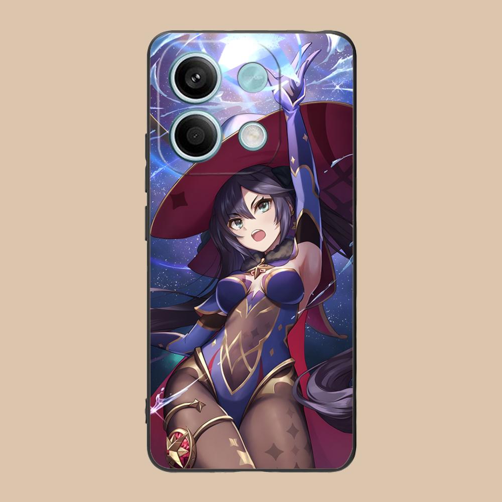 Game GI Mona Matte TPU Mobile Phone Case for Xiaomi 15 14 13 12 Mi 11 T Ultra Lite Pro S X 5G Colorful Printing Cover