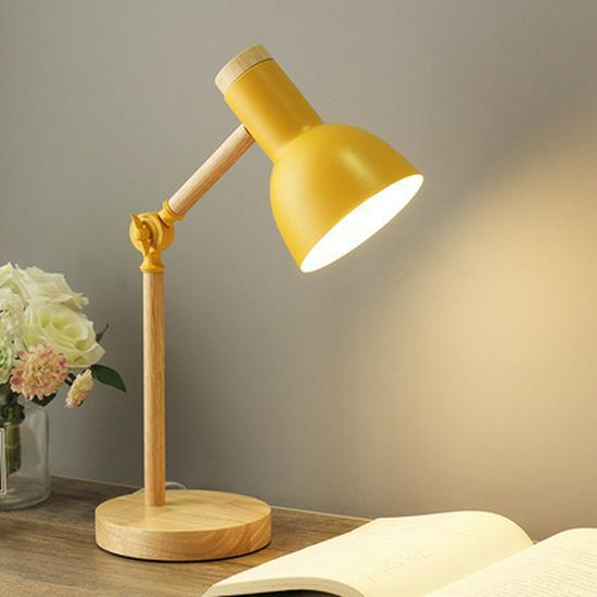 Nordic Macaron Wood Table Lamp: Eye-Caring Dorm Desk & Bedroom Bedside Lamp