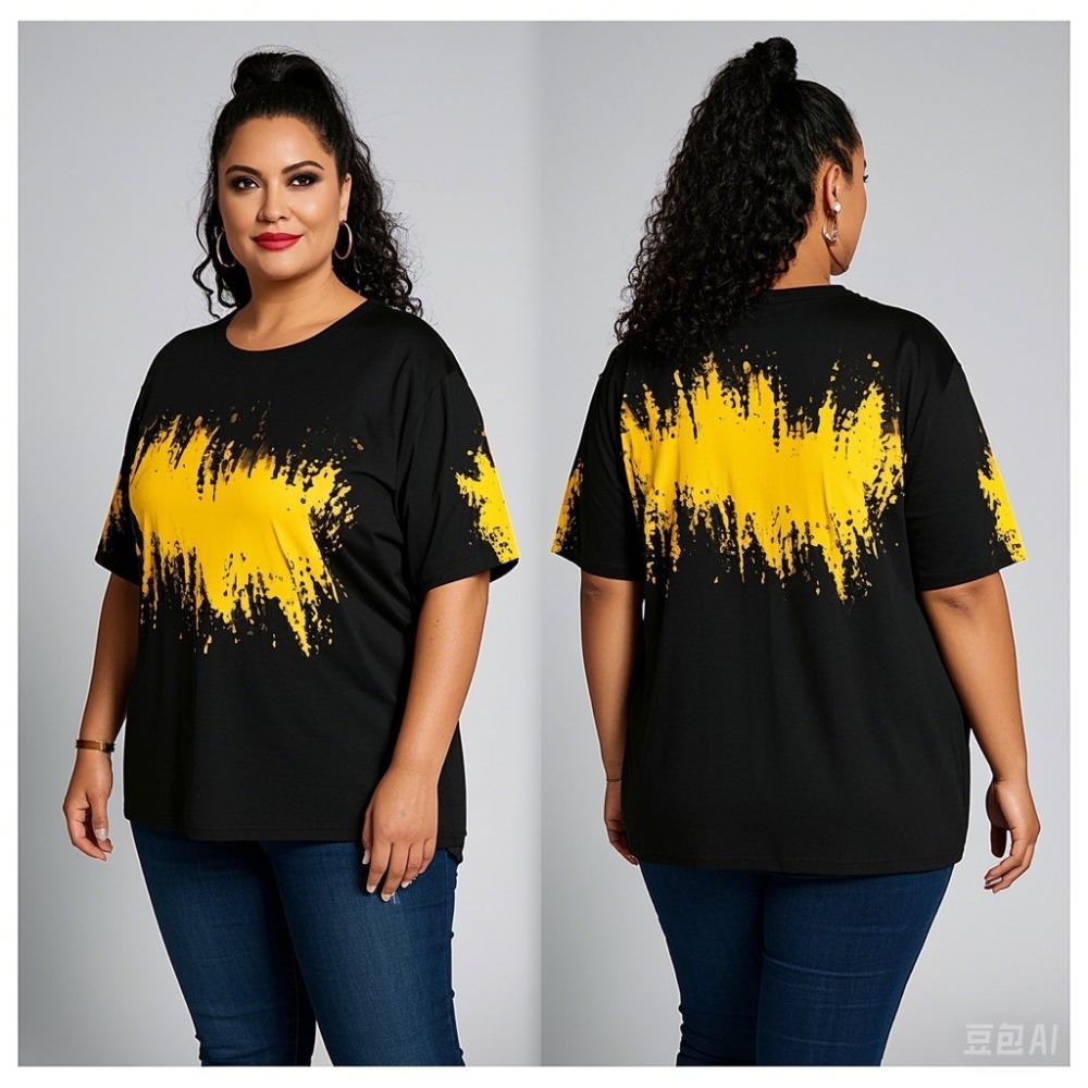 

Женская футболка больших размеров, освежающая футболка с короткими рукавами, 3D-камуфляжный принт, цветочный узор, дышащая 3XL