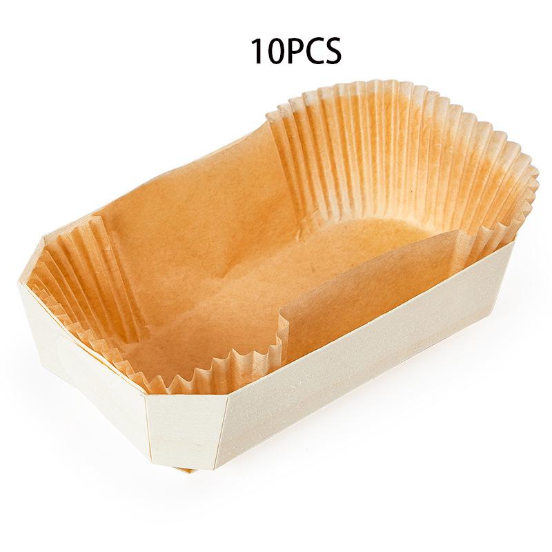 10 sztuk, drewniane pudełko taca papierowa blacha do pieczenia, forma do pieczenia chleba, forma do ciasta, domowa forma do tostów