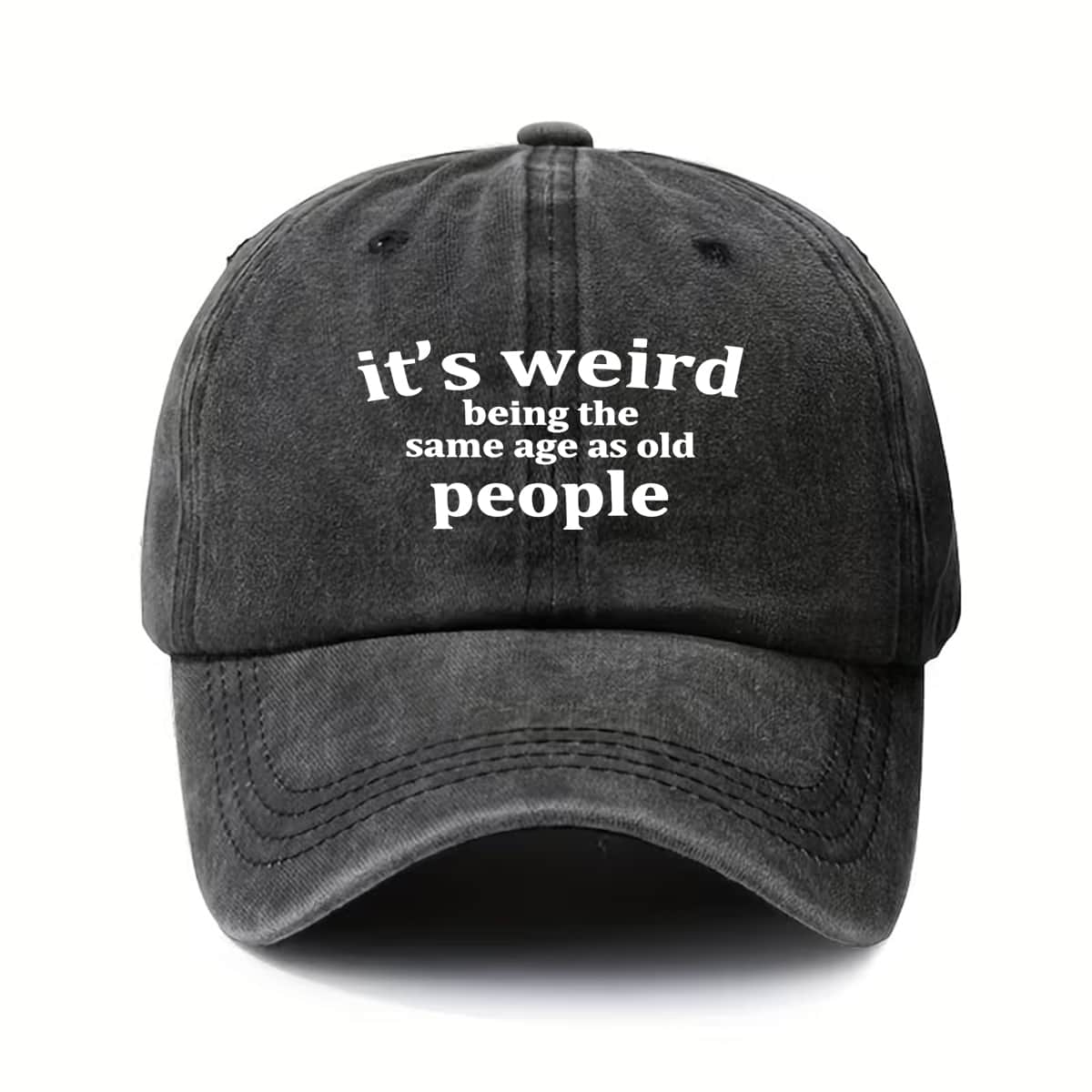 

Letter Printed Retro Baseball Cap for Men and Women Couple Brim Casual Outdoor Sun Hat чорний