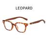 2521 imitation wood anti-blue glasses men's Japan and South Korea large frame square frame high definition reading glasses