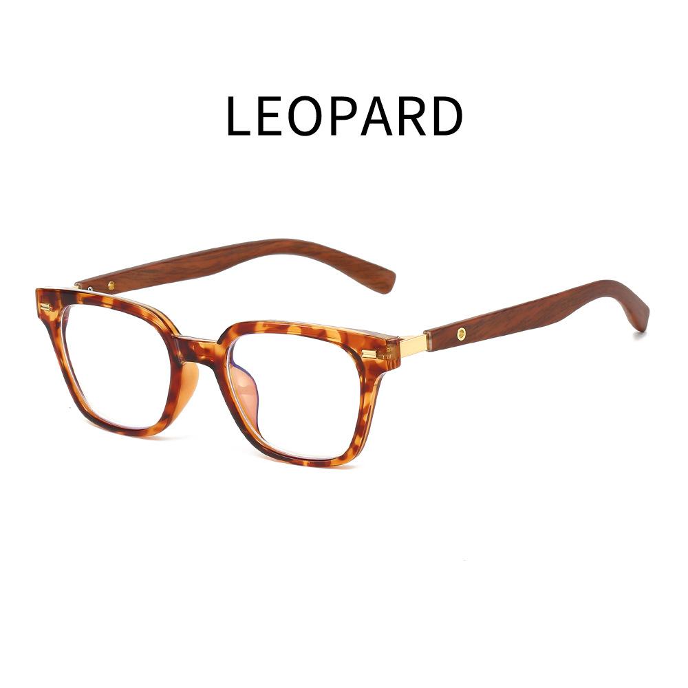

2521 imitation wood anti-blue glasses men s Japan and South Korea large frame square frame high definition reading glasses 0 degree - anti-blue light glasses