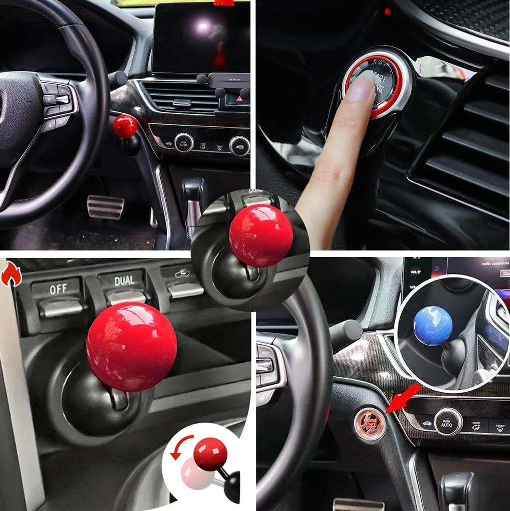 Push Start Lever Car Engine Start Button All Metal Construction Easy Installation Universal Size