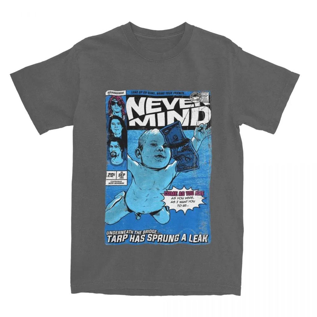 Funny Kurt Cobain Nevermind Album T Shirt Men Womens Pure Cotton Tees Shirt Highend Luxury hot product Unisex Cotton soft tees