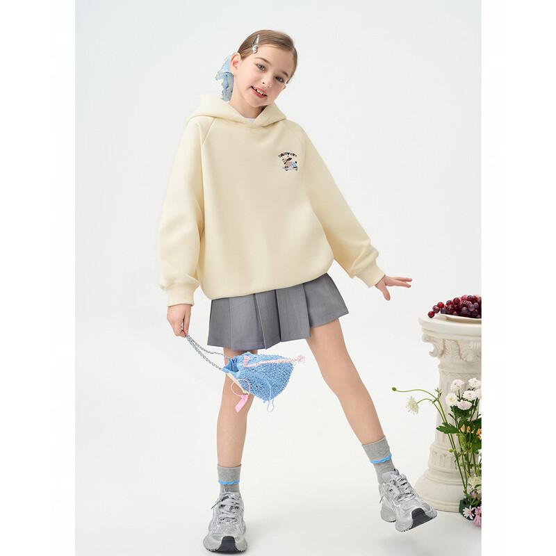 Montagut Girls  Bear Embroidered Hooded Sweatshirt 150