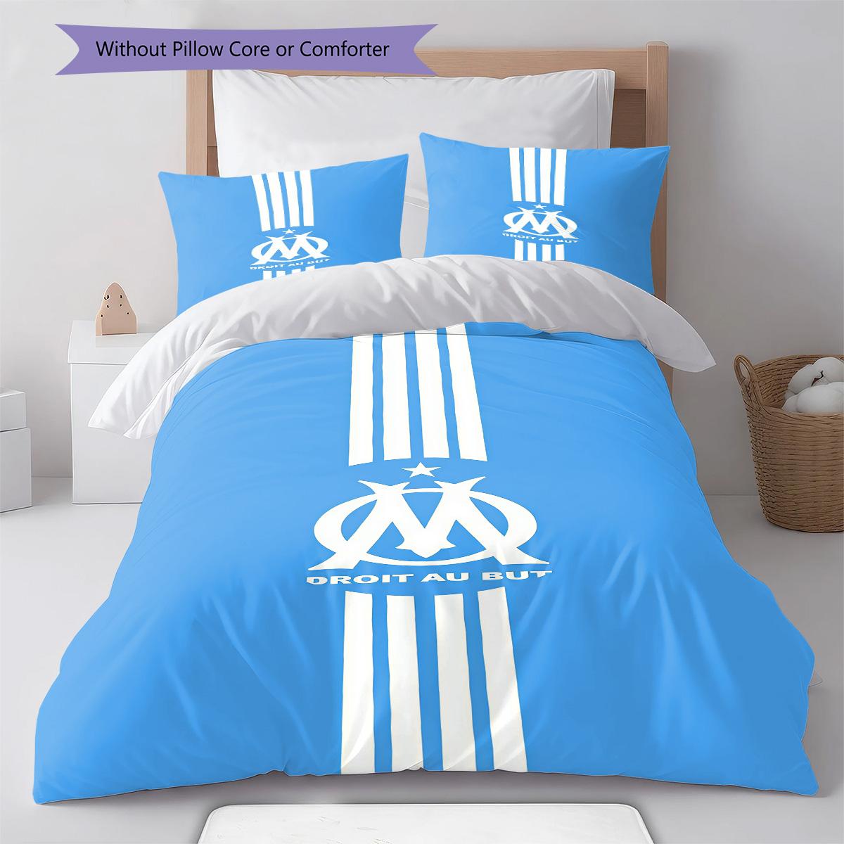 

l OM logo Bedding Quilt Set Quilt Cover Pillowcase Home Decoration Birthday Gift (1 * duvet cover + 2 * pillowcase, without core) 135x200cm