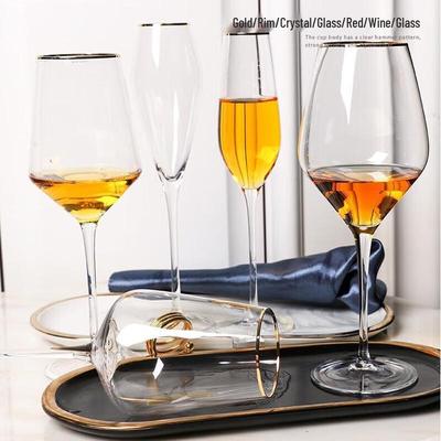 Shangqi Gold Rim Crystal Wine Glasses (Set of 2)