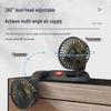12V/24V Double Head USB Car Fan for Trucks & Minivans - Powerful Cooling