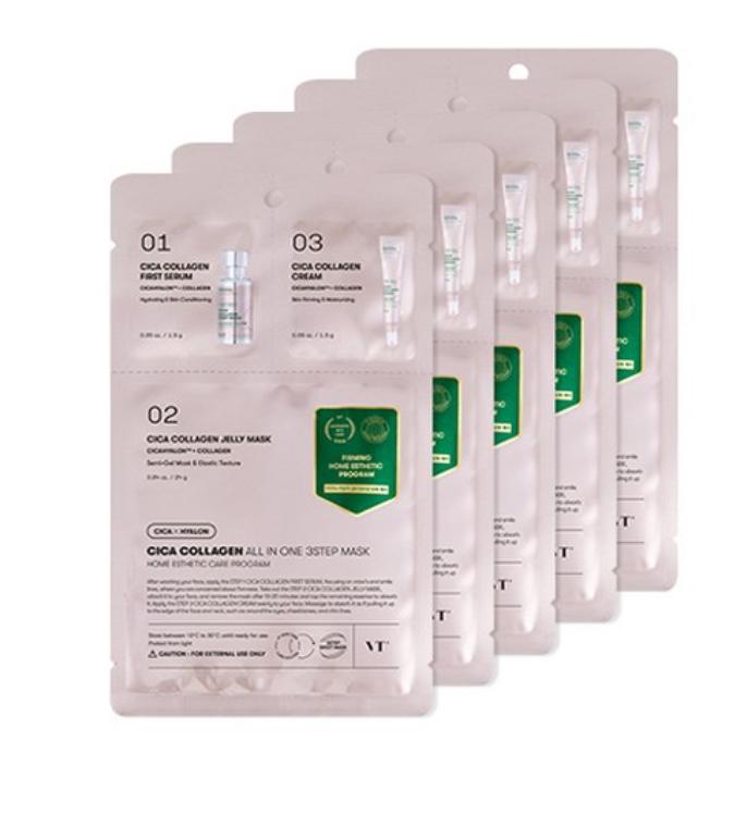 

VT Cica Collagen All-in-One 3-Step Mask (5 / 10 Sheets) 5 Sheets