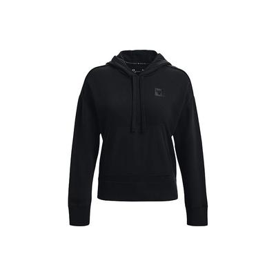 Project Rock Einfarbiger Fleece-Hoodie Damen Hoodies Schwarz 1365982-001