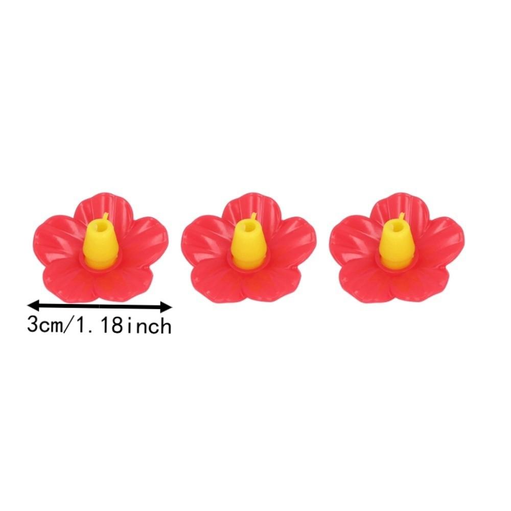 24pcs Red Color Bird Feeder Parts Replacement Flower Ports Bird Feeder Replacement