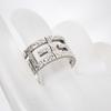 Pre-owned GUCCI SV925 Arabesque Square G Wide Ring, Size 12.5, j56-4