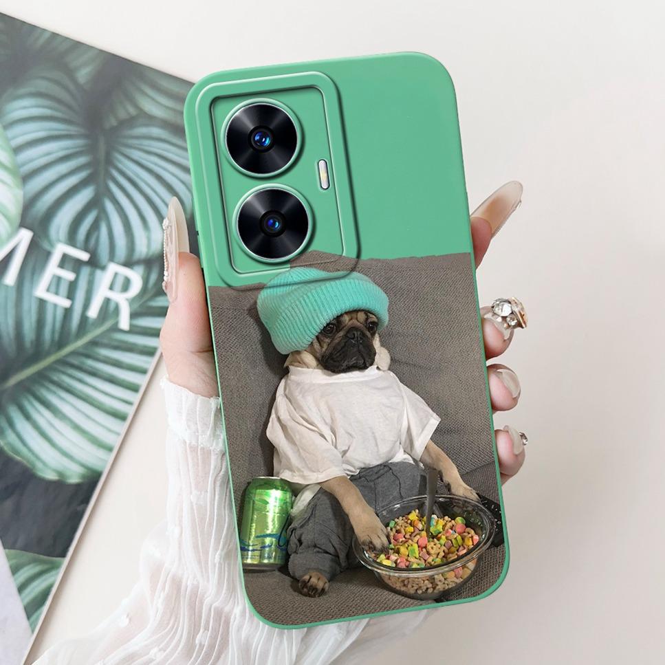 For Realme C55 6.72" Case New Cute Cartoon Print Soft Silicone Shockproof Cover For Oppo Realme C55 RMX3710 Bumper Phone Case
