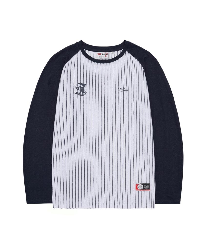 1993STUDIO [Lg Twins X 1993 Studio] Raglan Color Block Long Sleeve_Navy