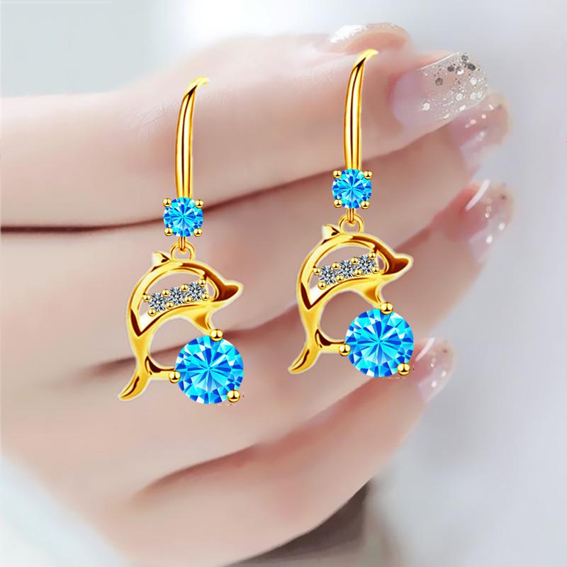 

Новые взрывные серьги женские с чувством высокого класса серьги-дельфины длинные с темпераментом высокого класса крючок для уха