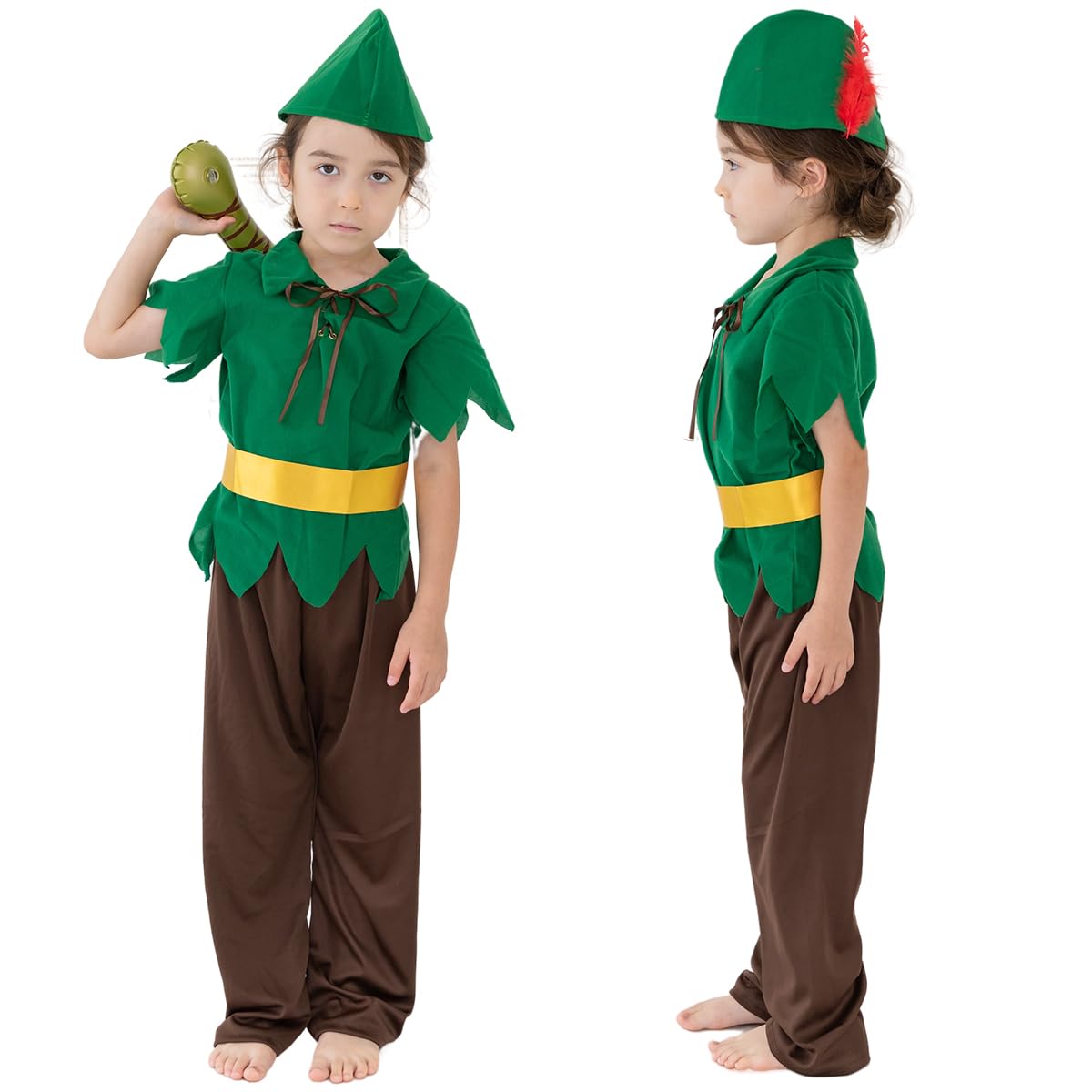 

[monoii] Halloween Costume for Children, Boys, Fairy Tale Peter Pan Costume, Kids Cosplay, Children, e0627
